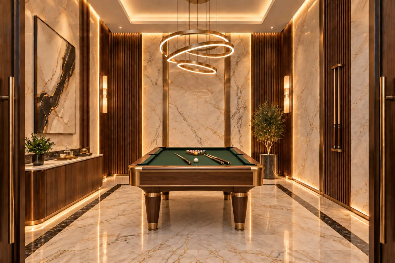 Billiards amenity design visualisation — project render