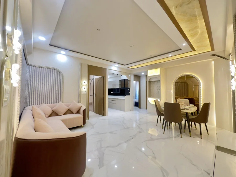 Kalyan EVA actual 3 BHK flat · Living and dining area