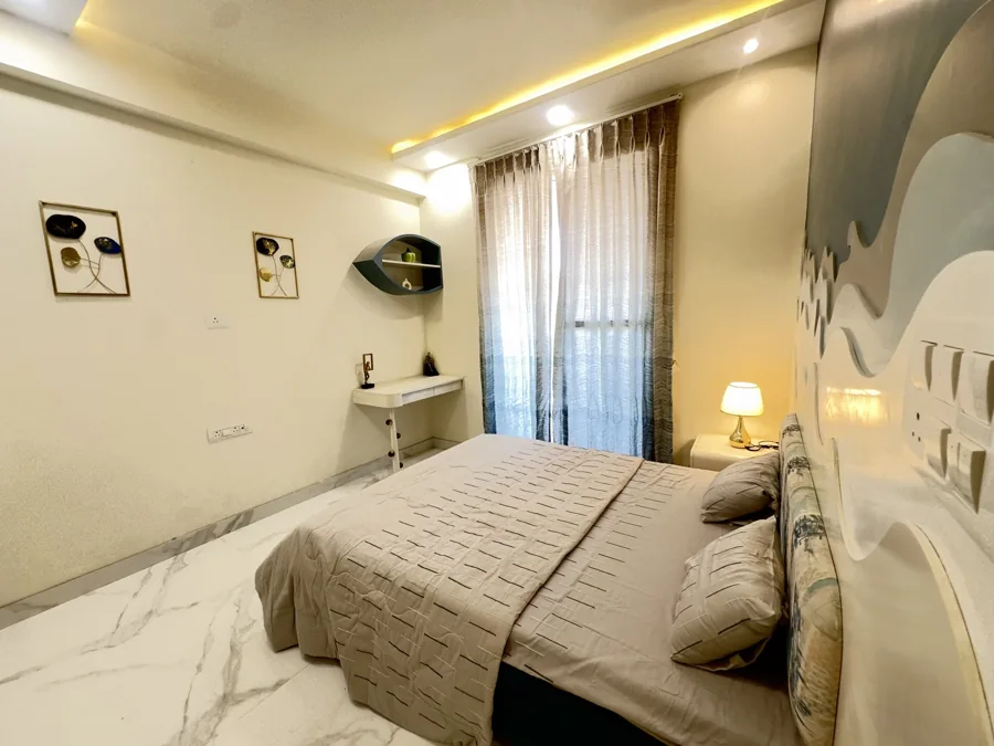 Kalyan EVA actual 3 BHK flat · Bedroom interior