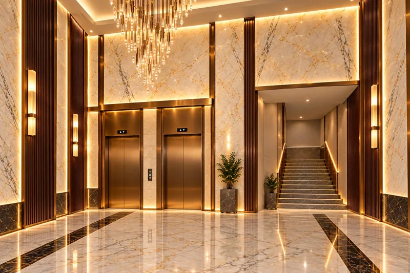 Lift Lobby interior design visualisation