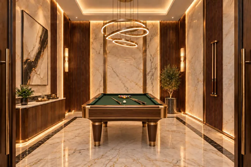 Billiards Room interior design visualisation